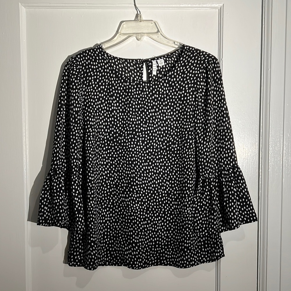 Black Polka Dot Women’s Blouse